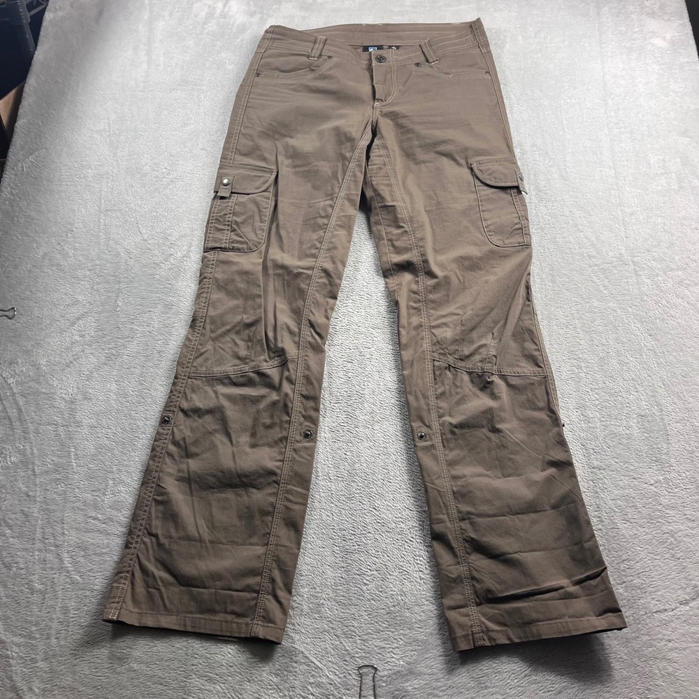 Kuhl Womens Brown Cargo Hiking Splash Roll Up Pants Size 8 Reg Utility Outdoor